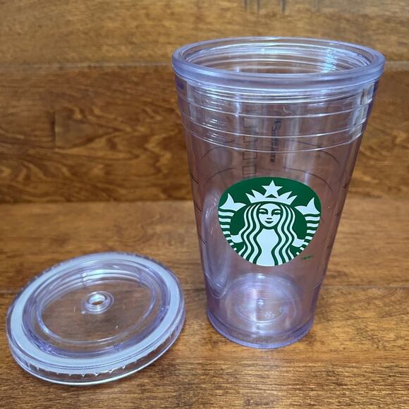 STARBUCKS Cold Cup Clear Grande Tumbler Traveler - Picture 2 of 5